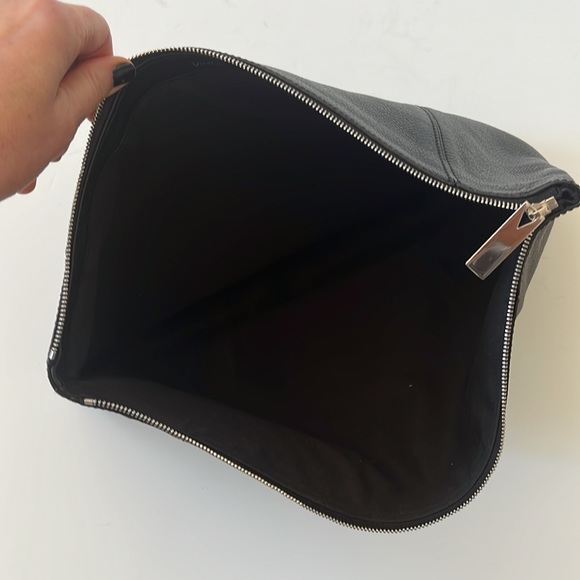 Vince Oversized Fold Over Leather Clutch - Picture 8 of 8